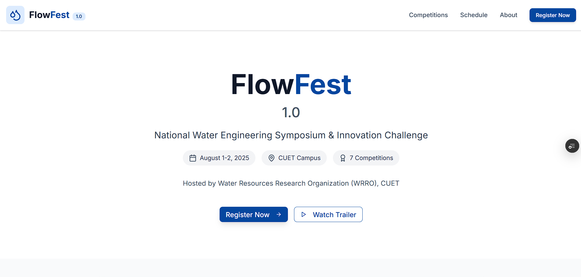 FlowFest Event Website Preview